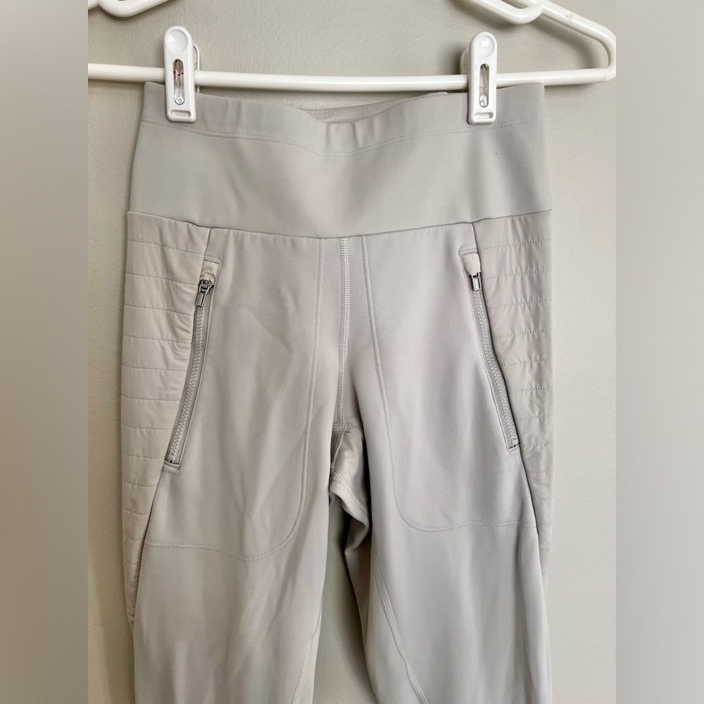 Athleta Peak Hybrid Fleece Tight In Birch Grey Size XXS - Picture 5 of 8